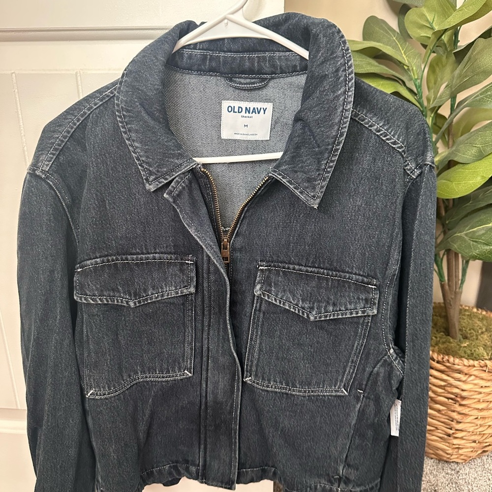 Old Navy Women's Dark  Jean Jacket